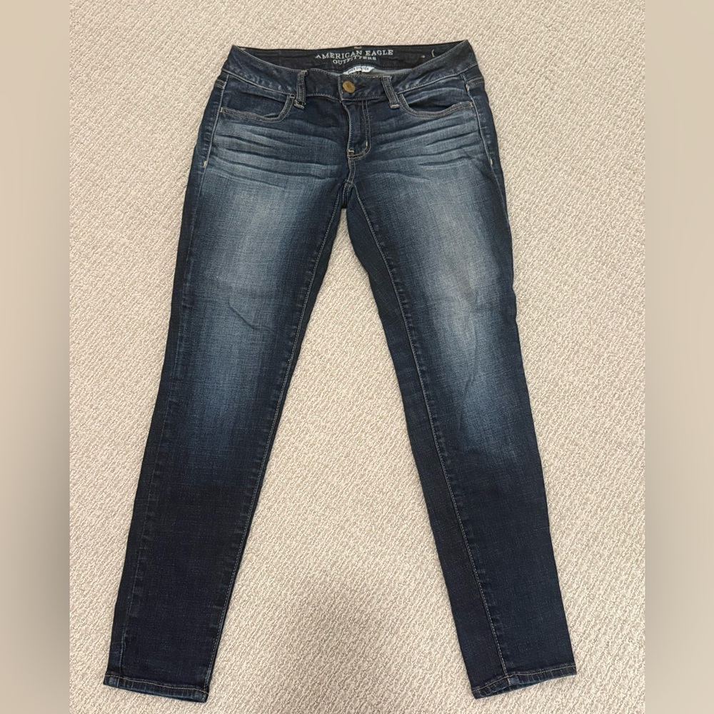 American Eagle Jegging Jeans Size 4 Short Dark Wash Skinny